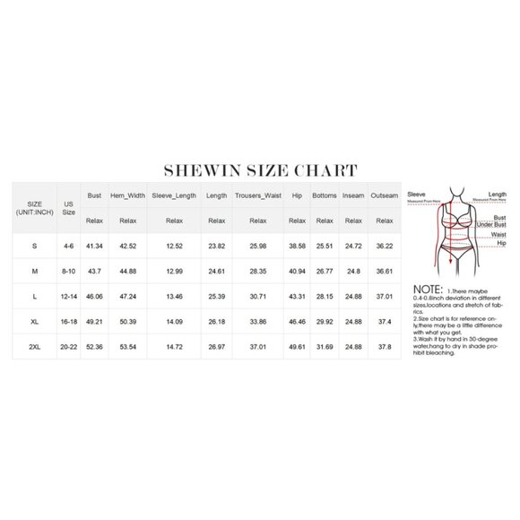 NEW SHEWIN 2 PC Lounge Set - Casual Waffle Knit Short Sleeve Top/Wide Leg Pant - Picture 6 of 6